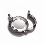 Medaillon 30mm für Cabochons silber